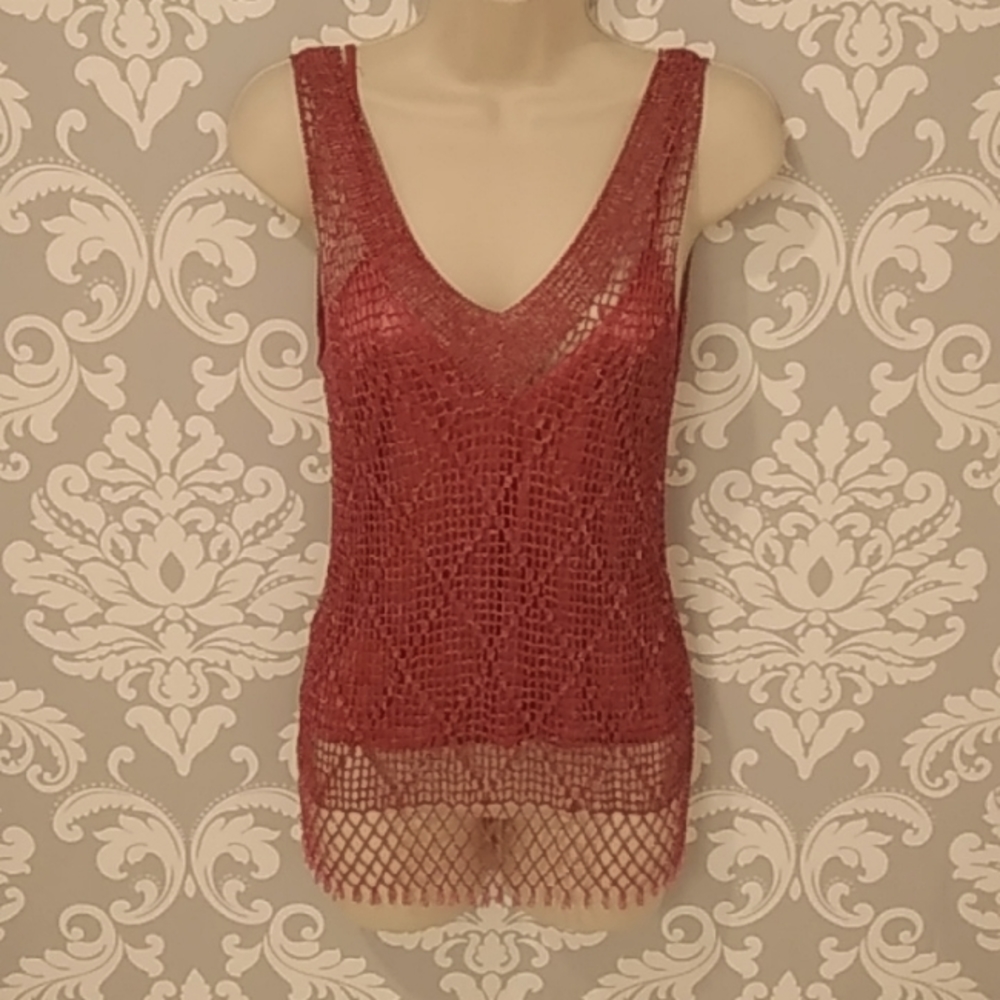 Beaded Le Chateau Top with Silky Under Top